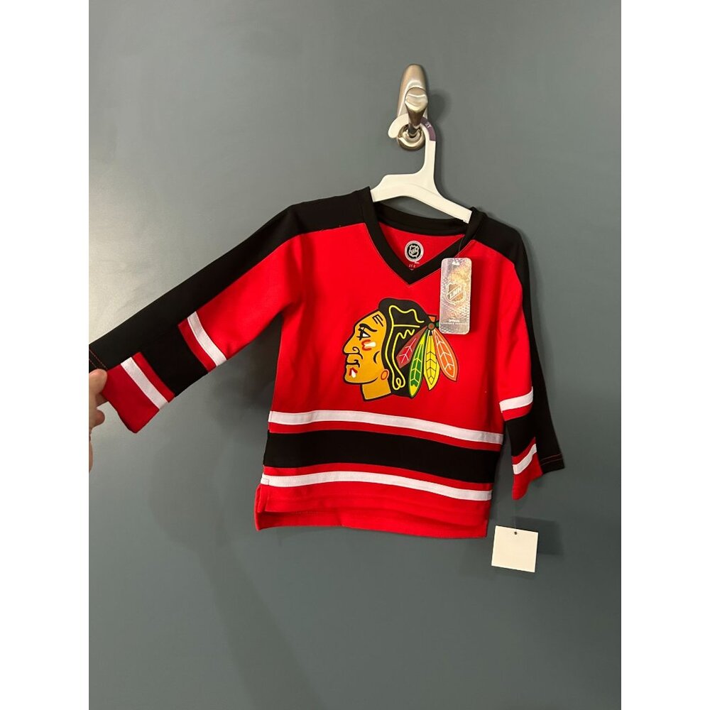 NWT Chicago Blackhawks Toddler Jersey Red & Black Size 2T NHL Officially License